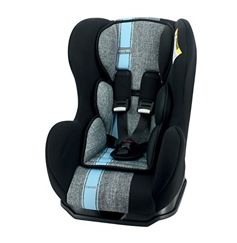 nania Linea Siège-auto Cosmo avec Protection Latérale, Bleu, Groupe 0/1, 0-18 kg
