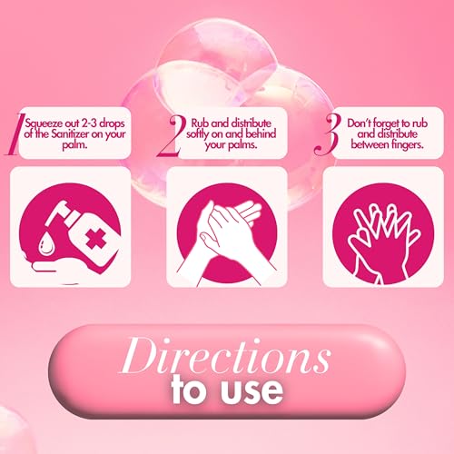 Image of Love Potion Hand Sanitizer Gel 30 ml | 85% Alcohol & 99% Protection - with Aloe Vera and Rose Extract | Cute Sanitiser Small with Clip-On Attachment | Hand Sanitizer Pocket Size