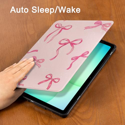 Image of CoBak Case for Samsung Galaxy Tab A11+ Plus 11 inch 2025, Multi-Viewing Angles, All New PU Leather Folio Stand Cover with Auto Sleep Wake Feature for Samsung Galaxy Tab A11+ Tablet 11-inch, Bow Tie