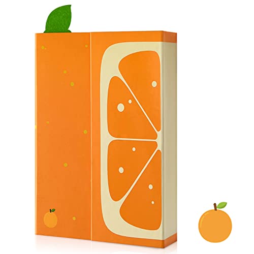 Kisdo Fruit Journal Notebook With Magnetic Flap Closure, Classic Note Book For Writing Sketching Cute Fruit Memo Diary For Kids, Students, Teachers, 224 Pages, 5.3X7.6 Inch(Orange) #TOP25