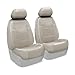 Coverking Custom Fit Front 50/50 Bucket Seat Cover for Select Toyota RAV4 Models - Genuine Leather (Beige)