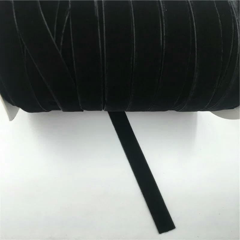 Cinta de terciopelo negro de nailon de doble cara de 6/9/15/19/25/38 mm para decoración de bodas, fiestas, regalos hechos a mano, manualidades navideñas, 1/3/5 yardas (25 mm - 3 yardas)