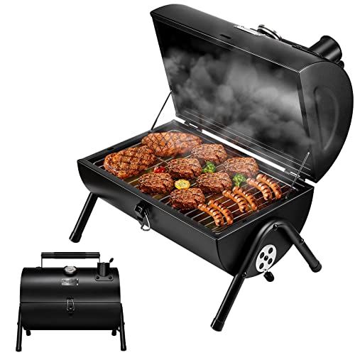 MAISON HUIS Mini barbecue à charbon portable pour la cuisine, le camping et le pique-nique - Noir Cover