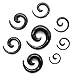 Produktbild Set Dehnspiralen Dehnungsschnecke Sichel Schnecke Dehner Dehnstab 1,6-10mm Schwarz Ohr Stopfen Plug Tunnel Piercing