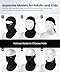 ILM Adult Motorcycle Balaclava Face Mask for Ski Model FM01 Men Women Black