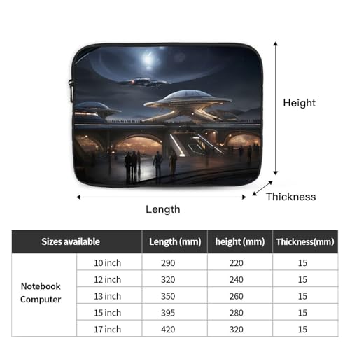 Cool Future City Laptop Sleeve Case 17 Inch Suitable for Notebook Computer Tablet Traveling Carrying Simple Case4