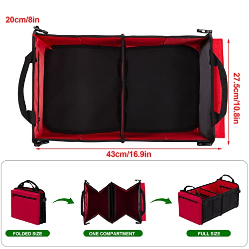 Morrols Car Trunk Organizer,Car Storage Box Car Organizers And Storage Collapsible 2-Compartments Trunk Storage,Waterproof Car Storage Organizer Small #TOP2