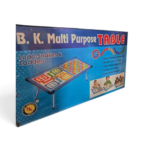 Image of Table Folding Study Table with Ludo Game Printed