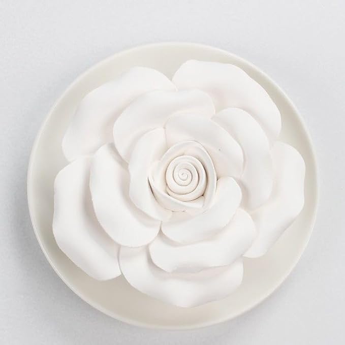 Difusor de Aromas Decorativo Flor de Loto Blanca 3D
