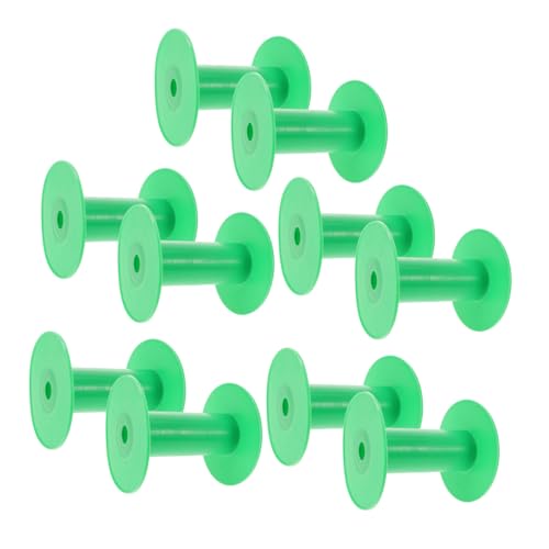 HAMPPLIES 10個 プラスチック製小型スプール 軽量耐久 刺繍用糸巻きボビン ホームソーイング用糸巻き器 糸やワイヤー整理に