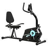Everfit Exercise Bike, Elliptical Cross Trainer Stationary Cardio Training Bicycle - Adjustable 8 Level Resistance, Indoor Cycling Gym Equipment Home Workout Lifespan Fitness, Up to 120KG, Black