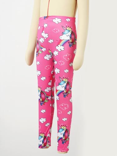 Linjinx Kids Girls Cartoon Printed Athletic Leggings Footless Tights Trousers Spring Autumn Casual Stretch Pants4