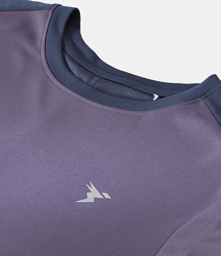 Image of TECHNOSPORT Men's Slim Fit Color Block T-Shirt, Technocool Quick Dry Anti-Microbial Short Sleeve Sports Tee for Gym, Running, Training & Everyday Wear