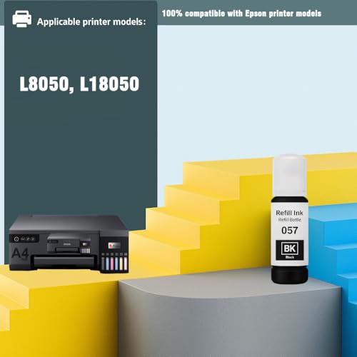 Image of KOSH 057 Black Refill Ink Suitable for L8050, L18050, L8150W Printers (70ml X 1Bottle)