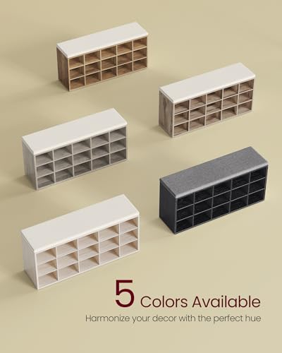 image for VASAGLE CUSTOS Collection - Shoe Bench, Storage Bench with Padded Seat