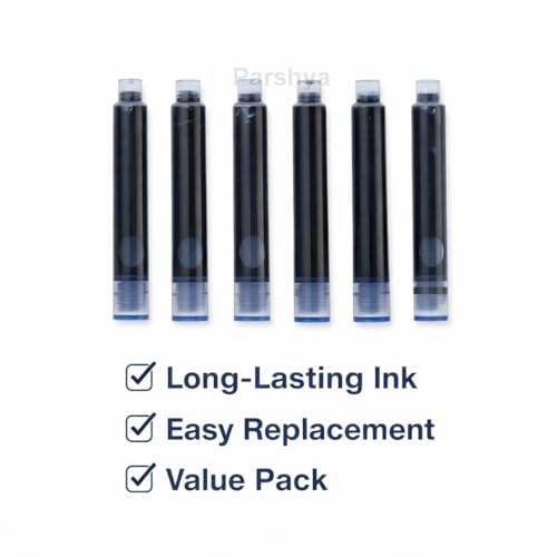Image of KiddieWorld Oxford Cambridge Click Fountain Pen Set (2 Pens + 6 Ink Refills) | Smooth Writing, Quick Dry Ink, Premium British Style, Comfortable Grip | Gift Box for Students & Professionals