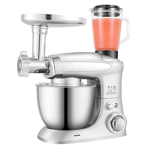 Stand Mixers for Baking 6 Speed Food Mixers with 4L Mixing Bowls Includes Wire Whisk,Flat Beater,Dough Hook Optional Attachements Meat Grinder Juicer for Home Kitchen Baking 1000W