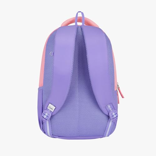 Image of Genie Backpack for Girls Laptop Sleeve, Three Compartments and Organiser with Padded Shoulders |Best for Books,Stationery,Lunch Box & Essentials