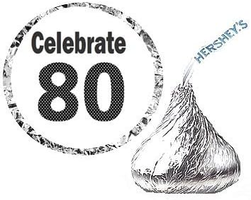 Artículo # 4498421680(80) fiesta de cumpleaños Favor Hershey 's Kisses pegatinasetiquetas