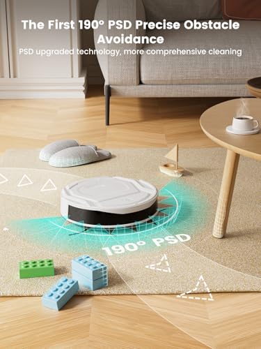 Image of Lefant M210 Robot Vacuum Cleaner, 2200Pa Strong Suction, 7.8cm Thin 28cm Dia, Automatic Self-Charging Small Robotic Vacuums, 2.4G Wi-Fi /App /Alexa Control, Ideal for All Hard Floors