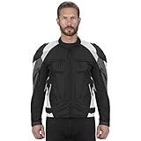 Viking Cycle Asger Textile Motorcycle Biker Jacket for Men with Removable Armor