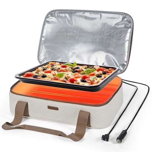 TOURIT Food Warmer Heated Casserole Carrier Electirc 12V 110V Portable Food Warmer Insulated...