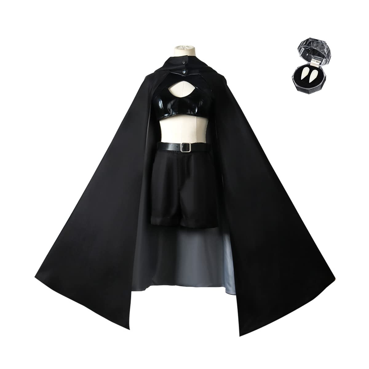HNZQE Anime Call Of The Night Nanakusa Nazuna Cosplay Costume Black Vampire Dress Halloween Set with