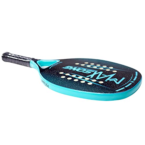 Raquete De Beach Tennis Tecnológica Fibra Carbon Profissional (Azul 2)