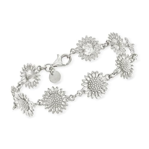 Ross-Simons Italian Sterling Silver Sunflower Bracelet