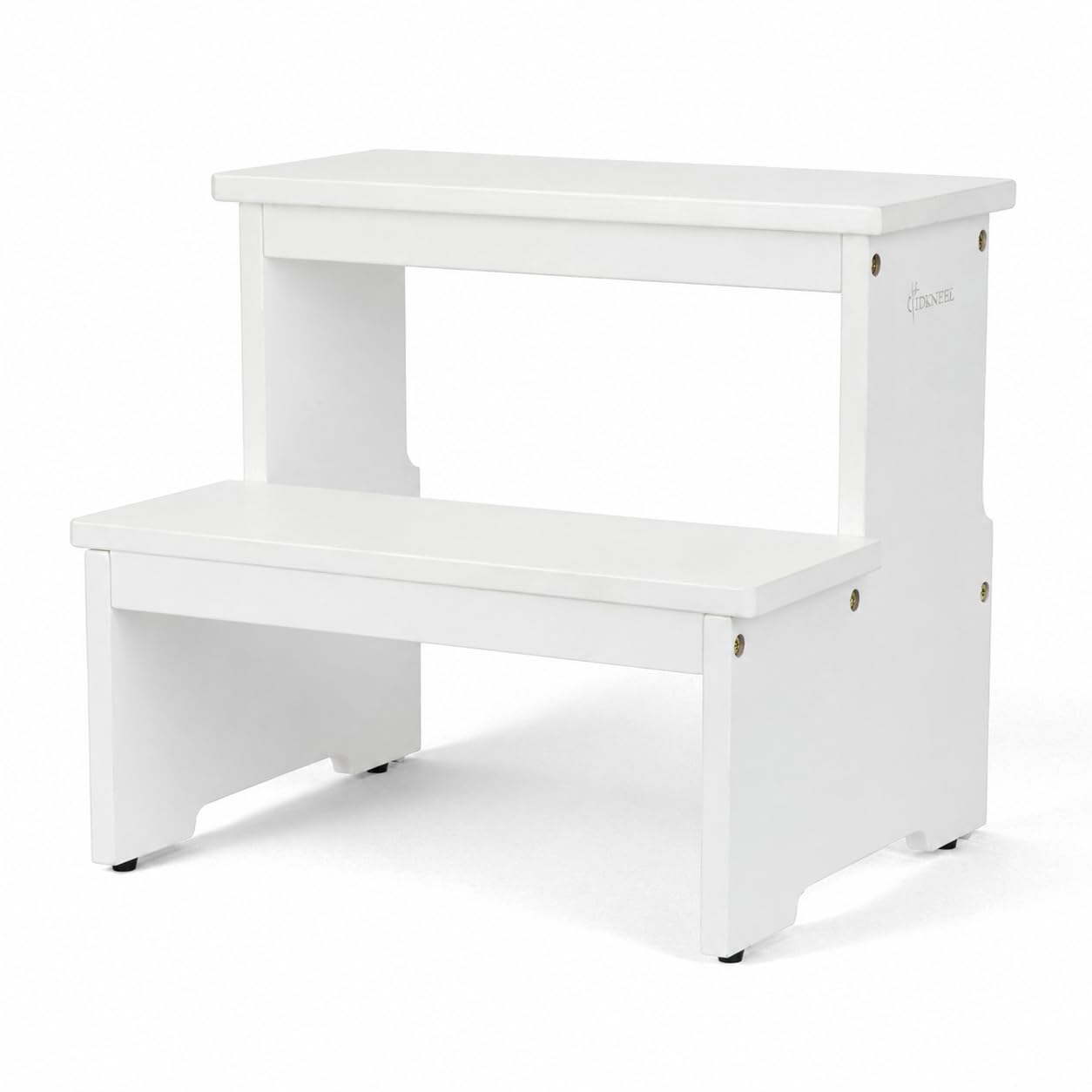 StrongTek Bamboo 2 Step Stool, Non-Slip, 350 lb Capacity, White