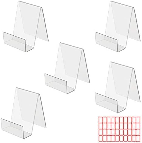 HIIMIEI A5 Acrylic Poster Menu Holder, 6 Pack Table Display Stand Sign Holder, Perspex Freestanding Menu Holder, Upright Double Sided - View #5