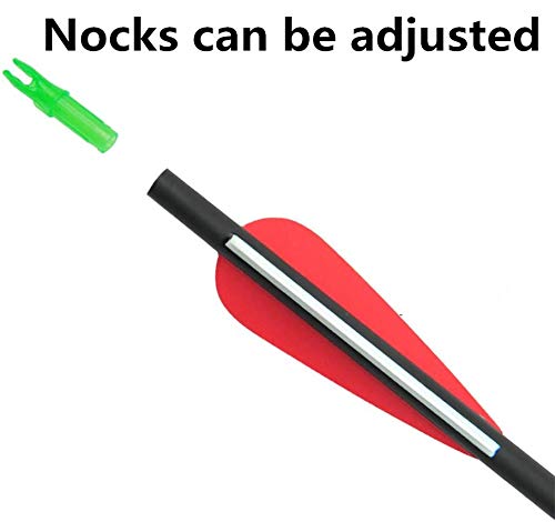 Gpp Carbon 30-Inch Arrows With Field Points Replaceable Tips (12 Pack) With 6 Free Nocks For Recuve Bow & Compound Bow #TOP4