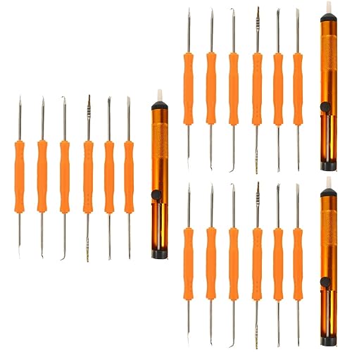 MUCKLILY 3sets Welding Desoldering Pump Soldering Assist Solder Assist Tool Solder Aid Double-sided Repair Tools Soldering Desoldering Wick Solder Auxiliary Tool Solder Kit 6pcs*3