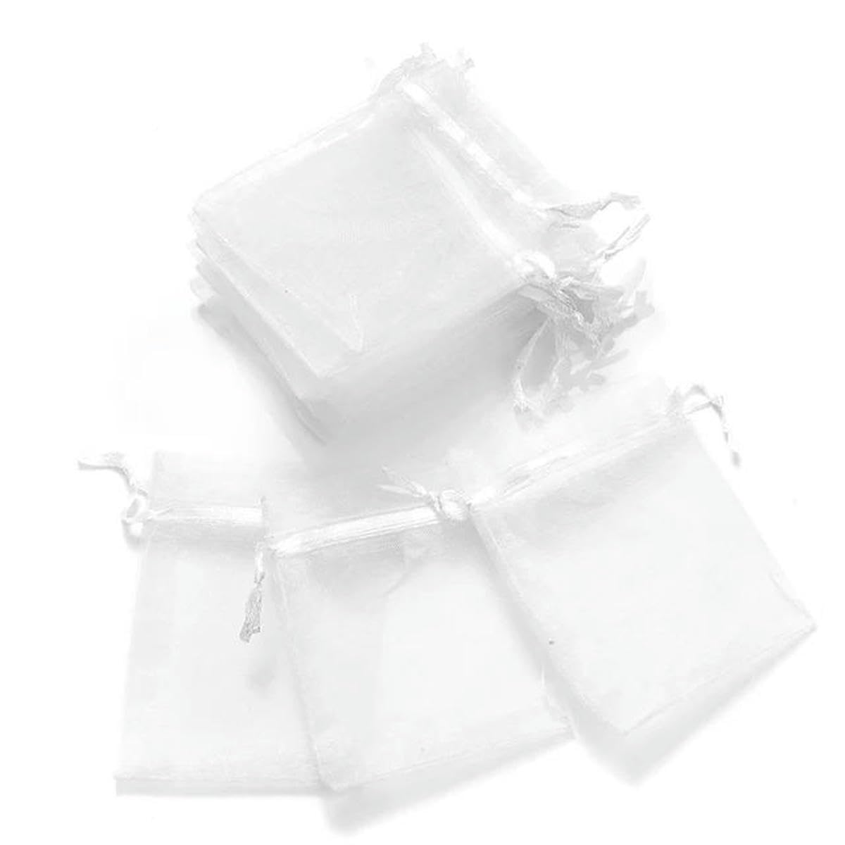 Woreczki z organzy, małe woreczki ze ściągaczem, 100 szt. Torba do pakowania biżuterii 5x7 7x9 9x12 10x15 cm Organza Torby Przechowywanie Makijaż Ślubne Woreczki ze Ściągaczem