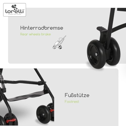 Lorelli Ultra Leichter Buggy Kinderwagen Vaya - nur 4,7kg - Kompakter Sportsitz bis 15kg, Sitzbuggy mit 5-Punkt-Gurt, faltbarem Verdeck und ergonomischen Griffen, klappbarer Reisekinderwagen, blau