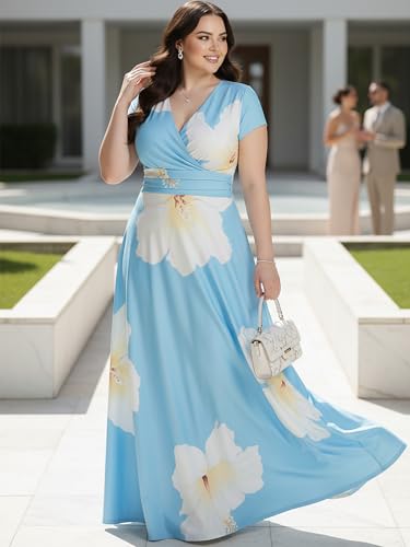 Image of KOH KOH Womens Long Modest Floor Length Flowing Summer Print Maxi Dress