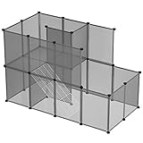 Viel Platz für Spiel und Spaß: Sie möchten sicherlich, dass Ihre Fellknäuel stets glücklich sind. Dieser 143 x 73 x 93 cm große Meerschweinchen-Käfig bietet Ihren Lieblingen genügend Platz zum Spielen, Flitzen, Turnen...