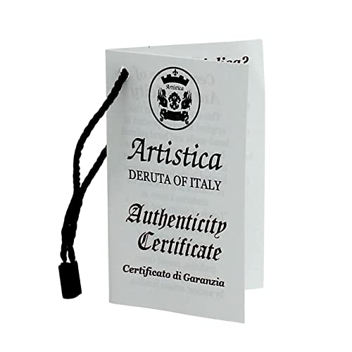 Plato decorativo pintado a mano de cerámica italiana miniatura 6