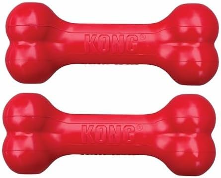 KONG Goodie Bone - Classic Durable Natural Rubber Dog Bone, Suppo...