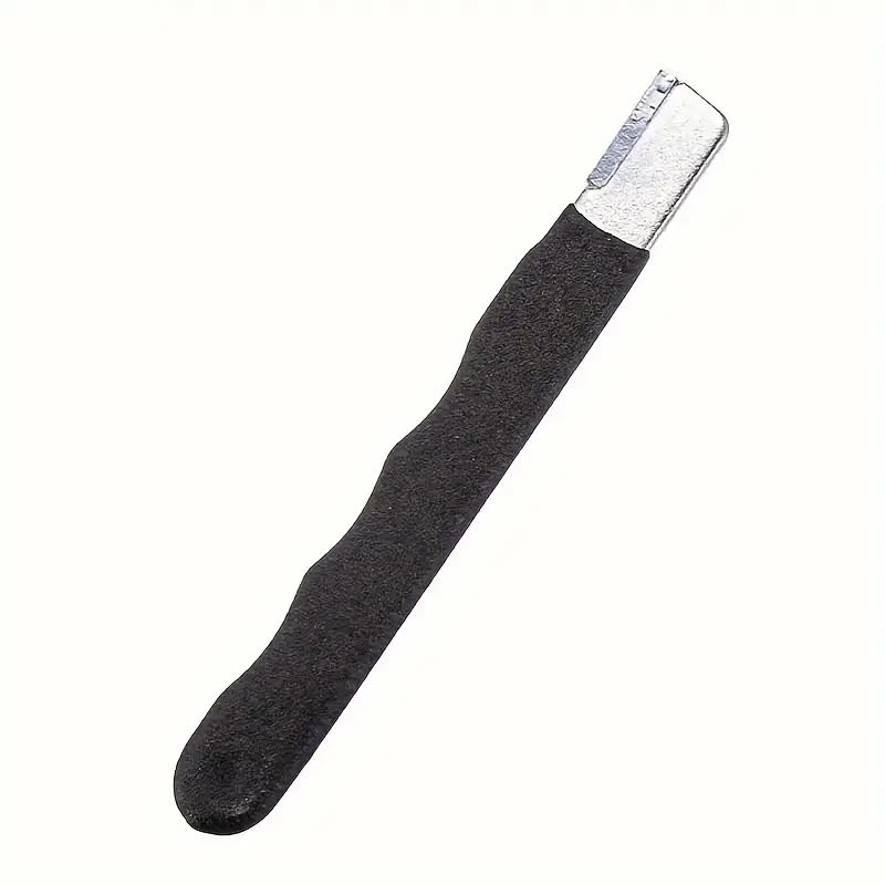 Manual Knife Scissor Sharpener Black Dual-Stage Design with Tungsten Steel Coarse Slot and Diamond Ceramic Fine Slot for