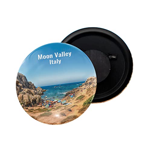 dhcrafts Fridge Magnet Italy Moon Valley Glossy Finish Design Pack of 1 (58mm)