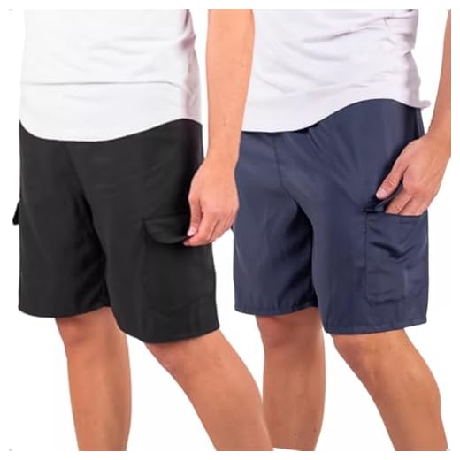 Kit 2 Bermudas Masculinas Cargo Tactel Basica Academia Esporte Praia