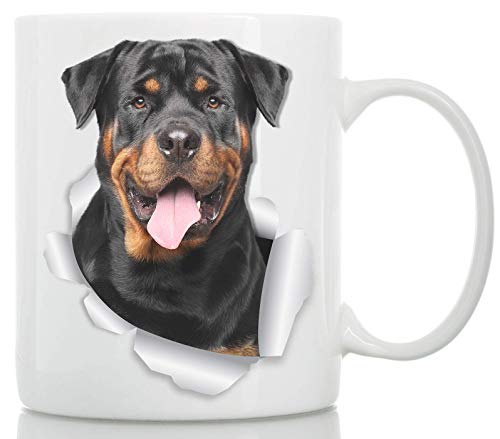 Smiling Rottweiler Coffee Mug - Ceramic Dog Coffee Mug - Perfect ...