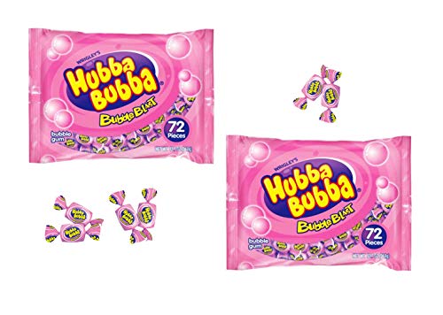 Hubba Bubba Bubble Gum Bubble Blast - Individually Wrapped - Fat & Sodium Free - Great for Birthday Parties, Easter Egg Hunt, Valentines and Holiday Events (72 Ct X 2 Pack)