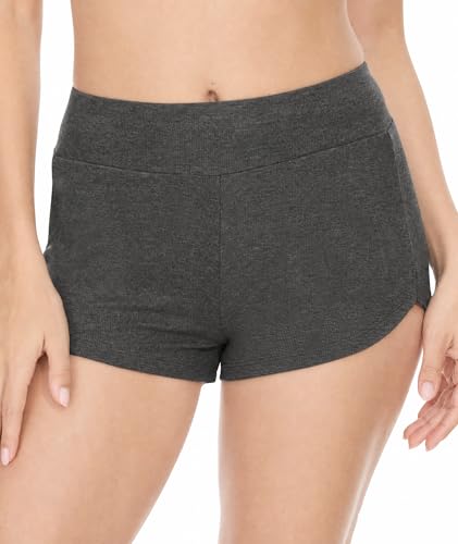 Image of LazyCozy Bamboo Viscose Sleep Shorts for Women, Soft Dolphin Lounge Shorts | Comfy Y2K Micro Mini Pajama Shorts, Lightweight Booty Shorts, Summer Pj Shorts, Knit Workout Shorts