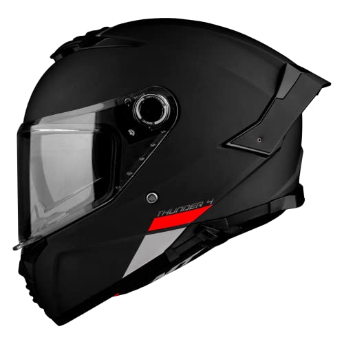 MT HELMETS - Casco Mt Ff118Sv Thunder 4 Sv Solid A1 Negro Mate M