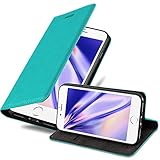 cadorabo custodia libro per apple iphone 6 / iphone 6s in turchese petrolio - con vani di carte, funzione stand e chiusura magnetica - portafoglio cover case wallet book etui protezione