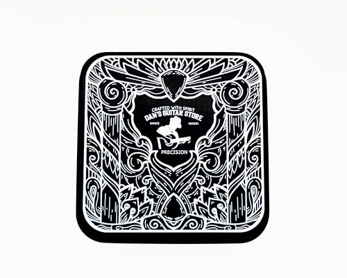 Dan's Guitar Store - Precision Pick - Starter Pack - Boîte et porte-médiator - Lot de 10 médiators Grippy, légers et lourds haute visibilité pour les...