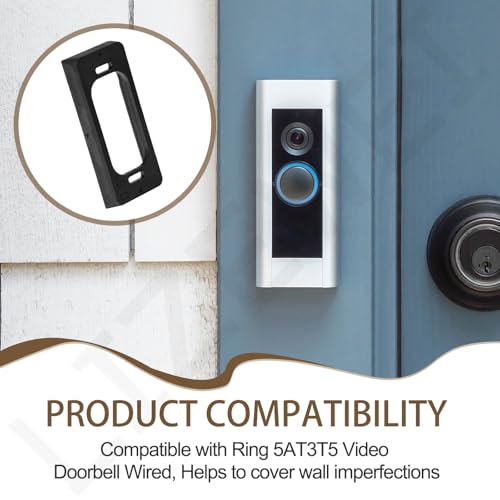 LIZEWEI Suporte de campainha espaçadora de 1,3 cm para campainha de vídeo Ring 5AT3T5 com fio, não c