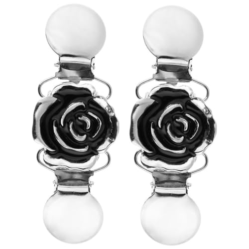 Fermoir cardigan anti-bâillement forme fleur en zinc pour structurer les vêtements sans bouton